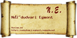 Nádudvari Egmont névjegykártya